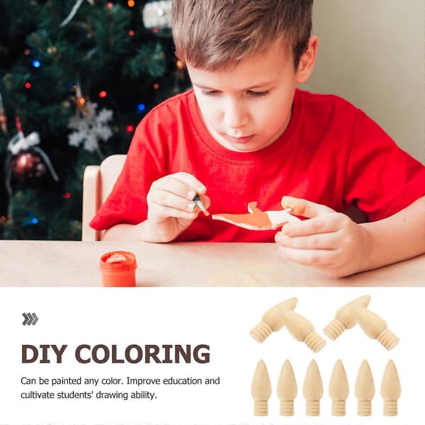 Julepynt Ubehandlet Tre Juledekor for 40 stk DIY Håndverk