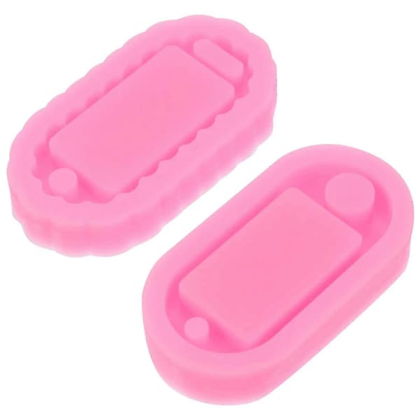 2 stk. Nøglering Vedhæng Forme DIY Epoxy Forme DIY Silikoneforme Støbeforme