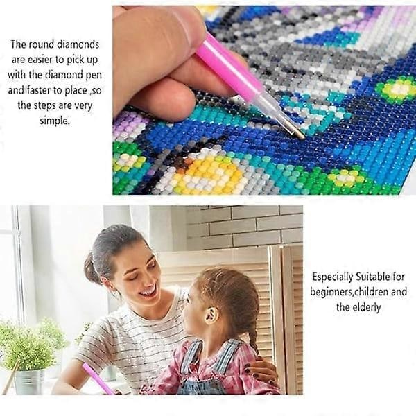 (30*40 cm, Blomst I) DIY Diamantmaleri, Blomster 5d Diamant P