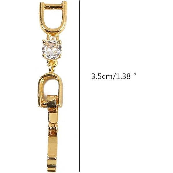 5-delt sett smykkeprosjekt halskjede lås strass armbånd forlengerkjede lukkinger koblinger for smykkeproduksjon armbånd forlenger for klokker gold