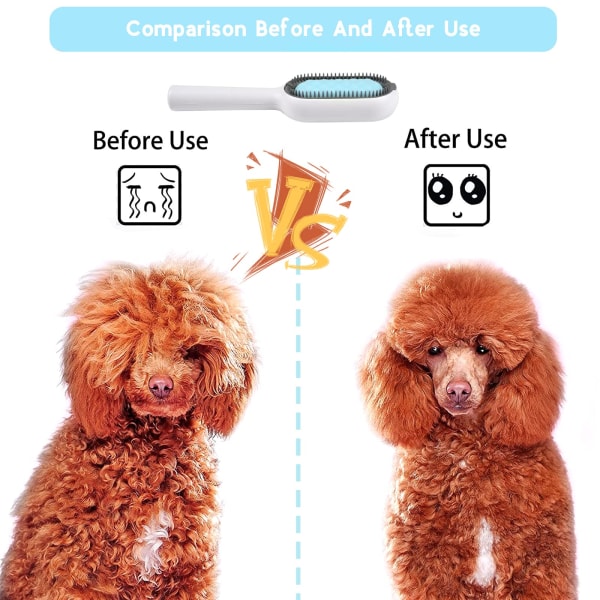 4 i 1 Universal Pet Knot Remover, Multifunktionell hårborttagningsborste för hundar och katter, Återanvändbar kam (LÅNG, GRÖN)