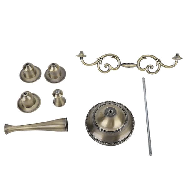 Retro Bronse Metall 3-Arms Lysestake for Spisebord & Bryllupsdekorasjon