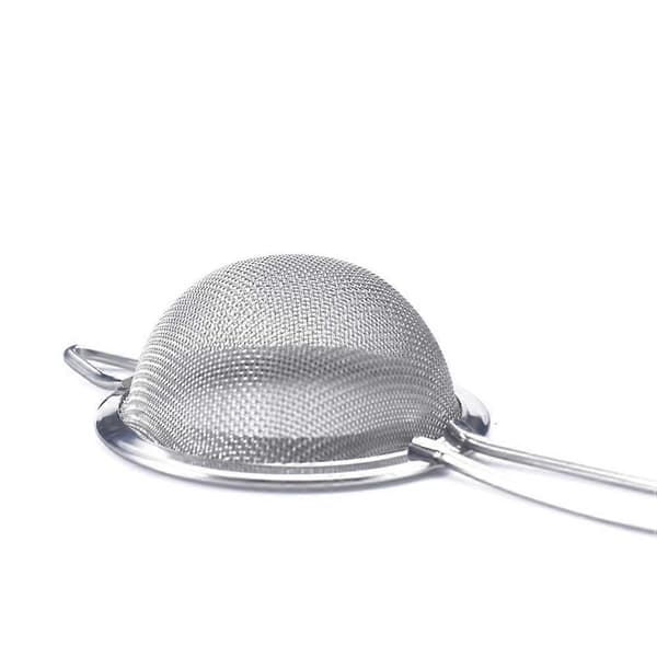 Mini tesil i rustfritt stål 6,6 cm finmasket sil for siling av te, cocktailer, mel, sukker, krydder