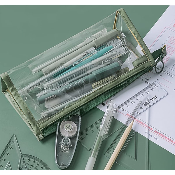 Gjennomsiktig blyantholder (grønn)
