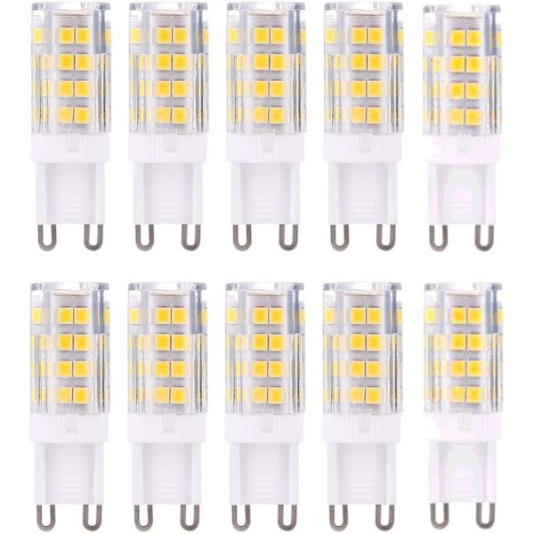 G9 LED-lampor, varmvitt 3000K 5W G9 LED, 10-pack