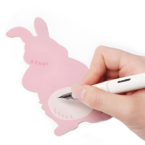 20 stk. Bunny Cellofanposer - Påske Slikposer, Søde Tegneserieindpakning med Hilsningskort, Chokolade Slik Snacks Cookies Festgaveposer
