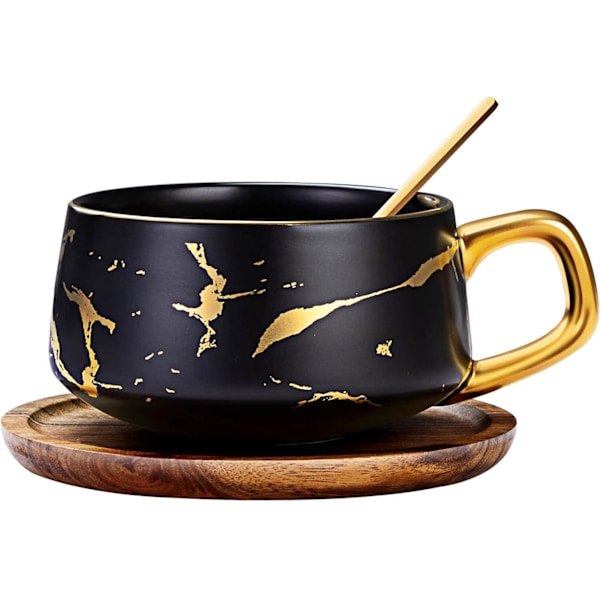 Kaffekrus formet som brandslukker, Personligt kaffekrus, Krus der kan tilpasses, Krus med låg og ske, 3D tekop, Originale gaver (Rød)