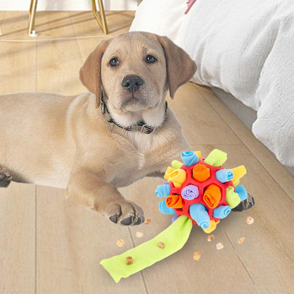 Snuffle Ball Legetøj - Hundeberigelse Snuffle Ball Hvalpelegetøj (Rød)