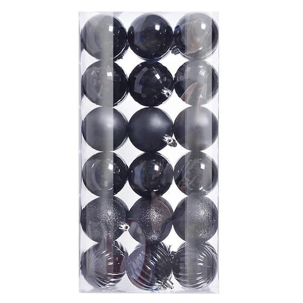36 stk. Julekule Juletre Pynt Hjemmefest Dekor 3CM Black