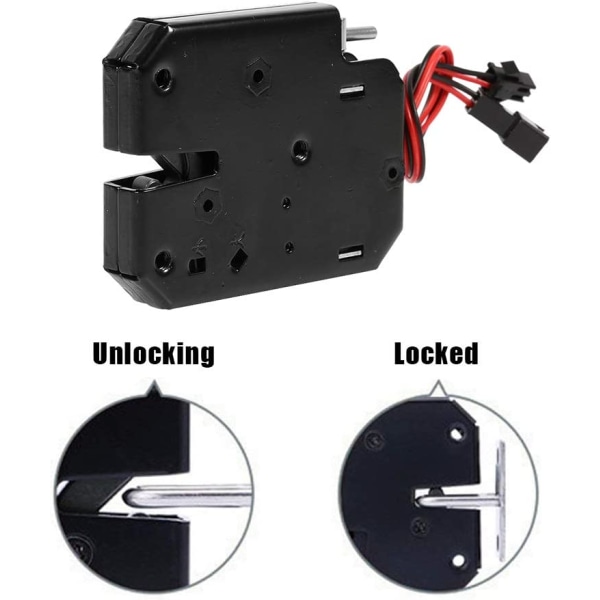 12V DC Lås Magnet Solenoid (med Sensorbrytare)
