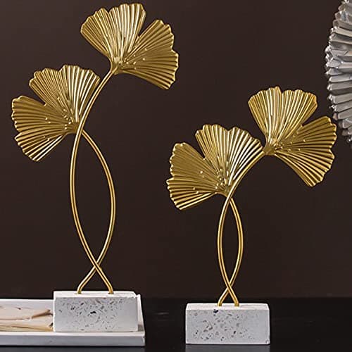 1 Gingko Blad Dekor Bordsdekoration Europeisk Järnkonst 8,2\" Hög