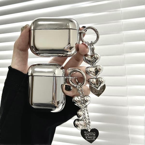 Kompatibel med AirPods 4 Etui Blød TPU Sød Mode Spænde Pend