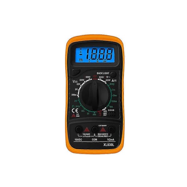 Xl830l Digital Multimeter Håndholdt Lcd Baggrundslys Ac/Dc Amperemeter Voltmeter Resista