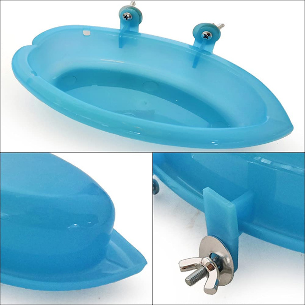 Fågelbad i plast, fågelbadleksak, fågelbur, matbehållare
