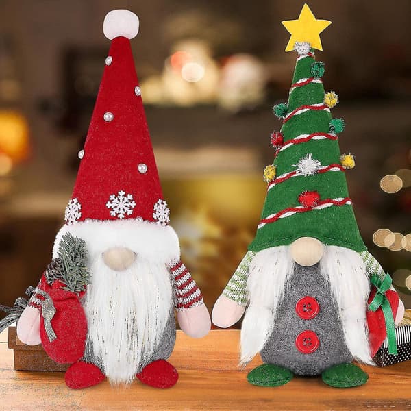 Julepynt Innendørs Julepynt, 2 stk. Svenske Tomte Nisse Dverg Ornamenter