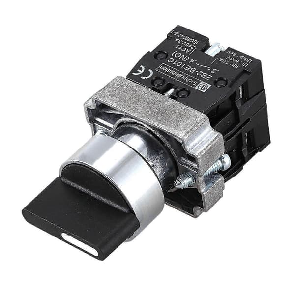 22mm Låsende 2 NO 3-Posisjon Rotary Selector Velgerbryter ZB2-BE101C