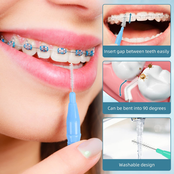 50 kpl hammasväliharja hampaiden välisten rakojen puhdistamiseen