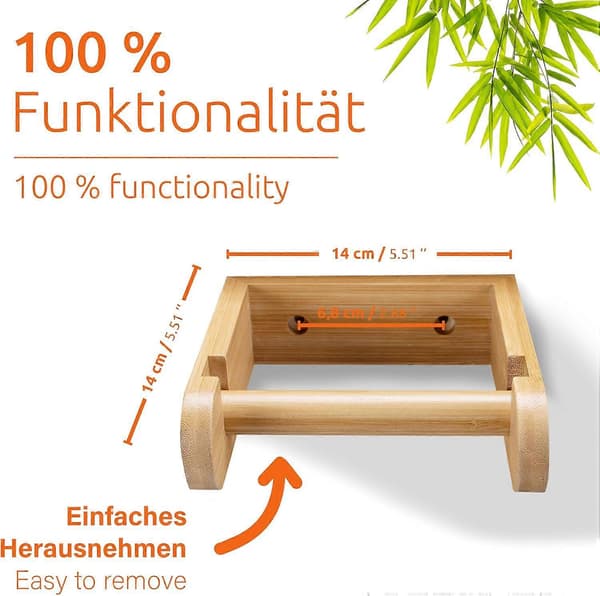 1 kpl puinen WC-paperiteline, seinään asennettava ilman porausta