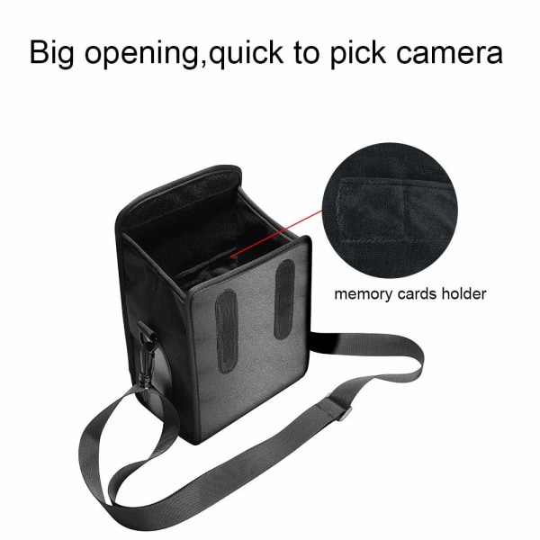 Vanntett PU-lær DSLR kameraveske Kamerabæreveske Reisetui Oppbevaringsveske Skulderveske for Canon / Nikon /Sony kameraer og objektivtilbehør