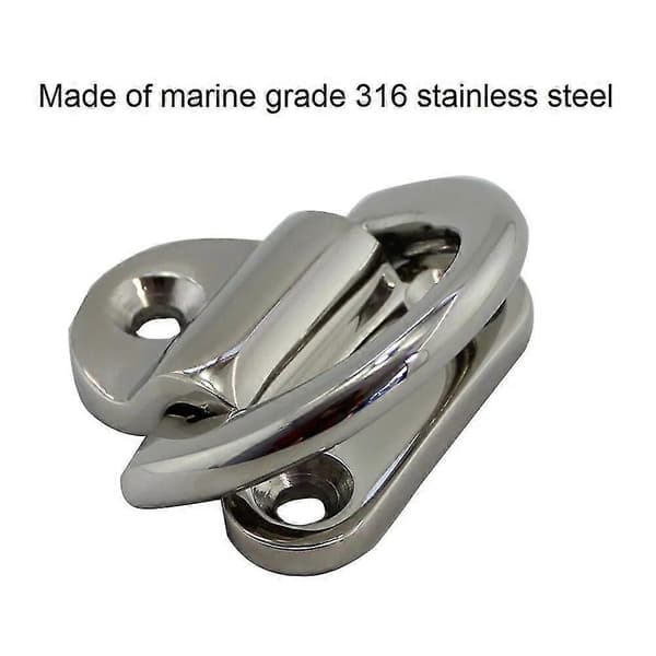 6 mm 316 rustfrit stål foldbar pad eye plade med ring, kraftig marine hardware foldbar pad eye