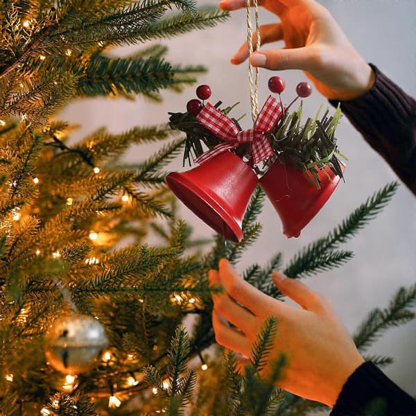 Hiroekza Julepynt 2 stk. Julevedhæng Metal Ornament Julepynt Vedhæng Udsalg