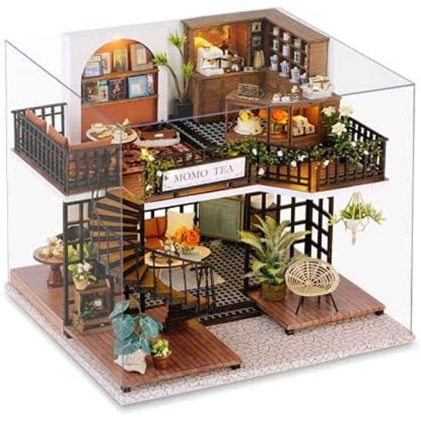 Dockhus Miniatyr med Möbler, Plus Dammsäker