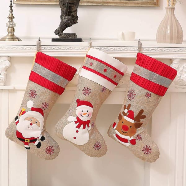Julklappar God Jul Strumpor Jul Julstrumpa Present Godispåse Julgran Hängande
