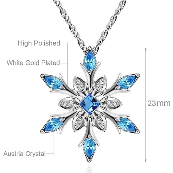 Kvinnors halsband Snowflake hängsmycke Halsband och kristaller presenter för kvinnor mors dag presenter
