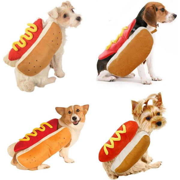 HALLOWEEN Pet Hot Dog Kostym Unisex för vuxna