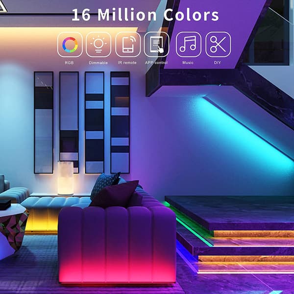 LED-ljusremsa - 5050 RGB flerfärgad ljusstark LED - 10 m