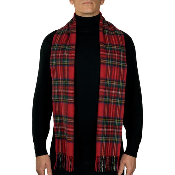 Vevd skjerf rutemønstret fasjonabel ull 190 x 32 cm