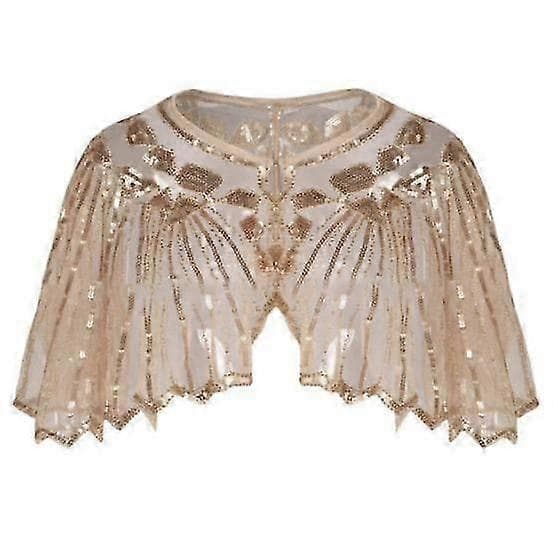 Sequin Art Deco Aftonkappa Dam Sjal Bröllopsfest Sjal
