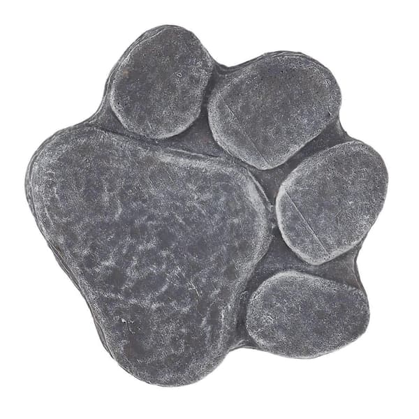 Hund Minnessten DIY Tassavtryck Bokstäver Husdjursgravmarkör Utomhus Gräsmatta Uteplats Sten Grått Monument