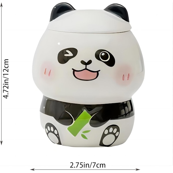 Kreativ Mugg Panda Mugg Söt Keramisk Kaffe Mugg med 3D Panda Kawaii Lock 3D Panda Kaffe Mugg Kopp Nyhet Mugg Gåvor för Panda Älskare Kvinnor Vänner C