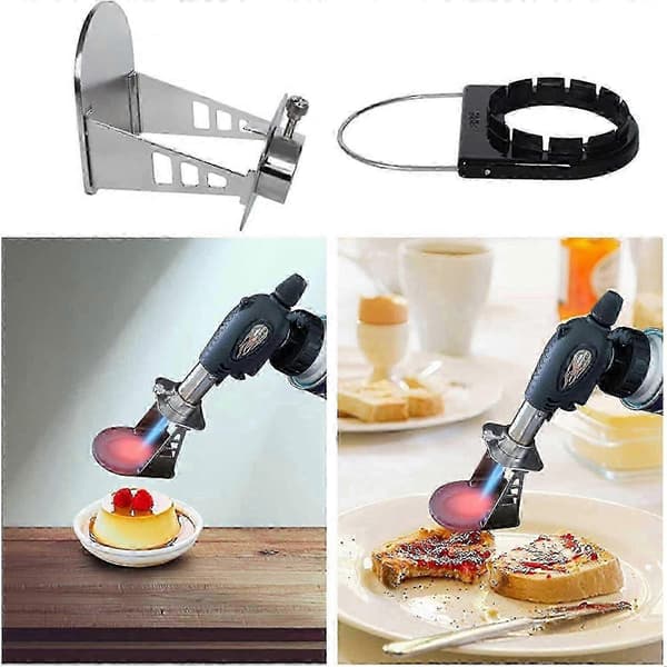 Køkkenbrænderlighter Kulinarisk plade, bageplade i rustfrit stål - Justerbar flammebageplade til gør-det-selv, creme brulee, grill, rustfrit stål bag