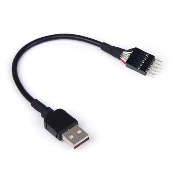 9-Pin USB Moderkort Hane Header Till Enkel USB Typ A Hane Kabel 20cm