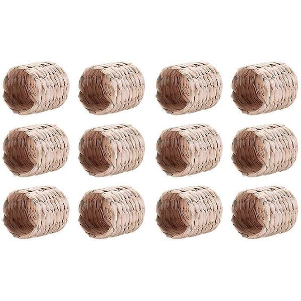 6 stk Serviettringer Vannhyasint Serviettholdere - Rustikke Serviettringer til Bursdagsfest Middagsbordets Dekorasjon 6pcs