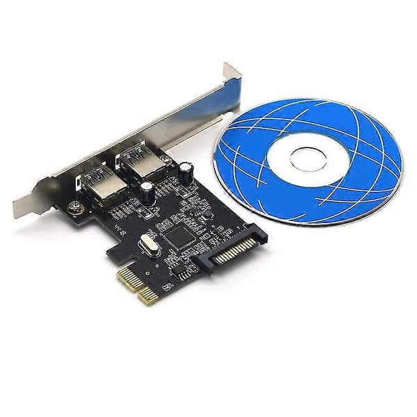 2 Port USB PCI-E X4 X8 X16 Riser-kort USB 3.0 Gen 1 Adapter Connector