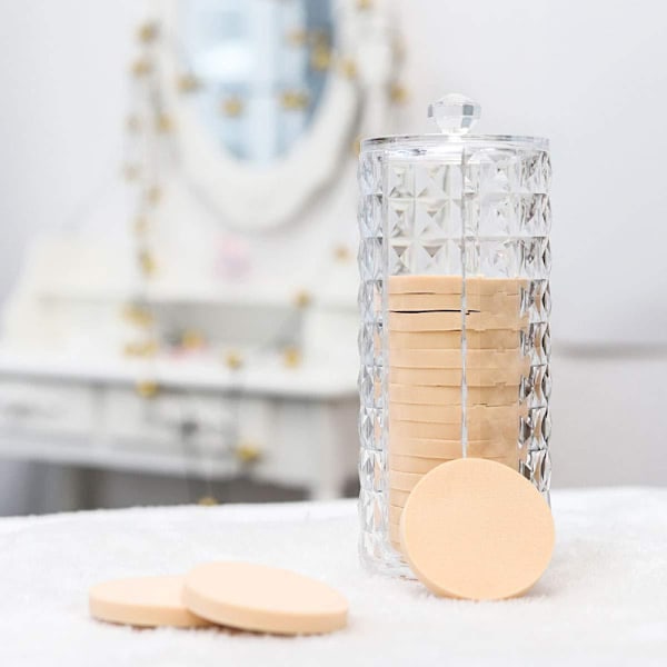 Akryl Makeup Bomuldspudeholder, Klar