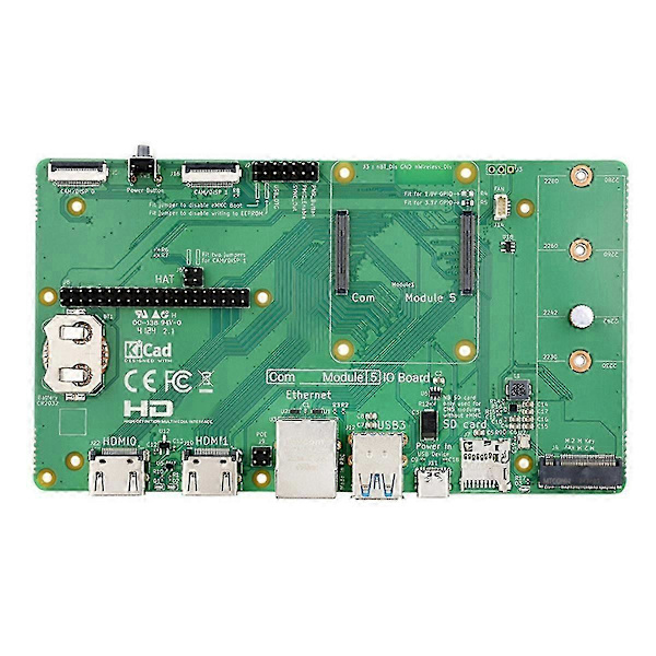 För CM5 IO Board Baseboard för Compute Module 5 IO Board Stöd M.2 NVMe SSD