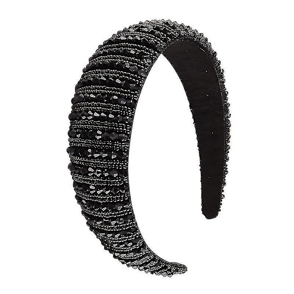 Krystall Rhinestone Hodebånd (2 stk, Svart, Hvit)