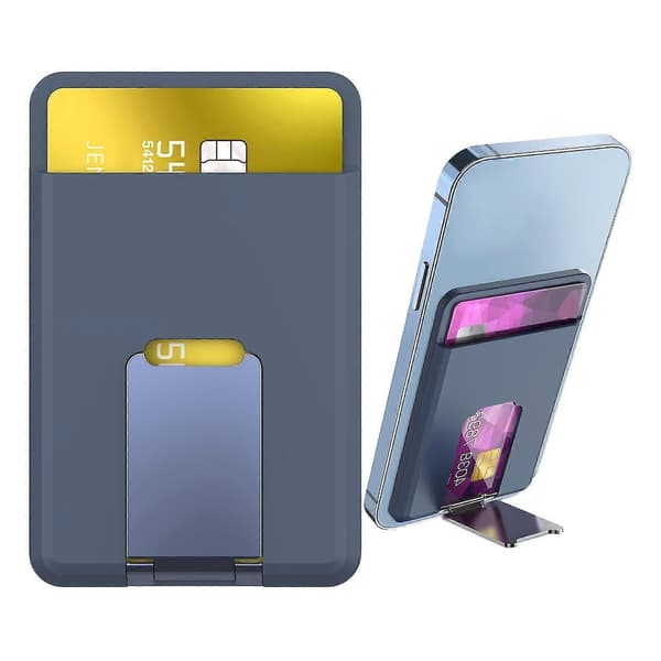 Magnetisk Plånboks Korthållare för iPhone 13 12 Pro Max Mini Mörkblå