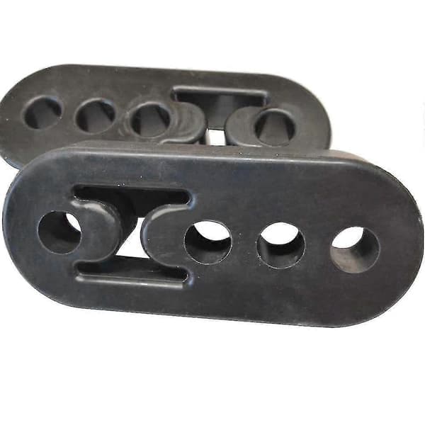 2x Eksosoppheng Lyddemper Isolator Feste Brakett Foring Rør Gummi 4 Hull