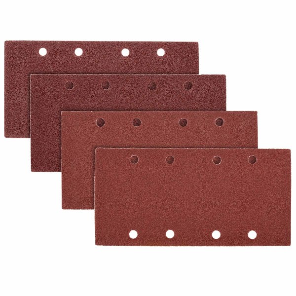 25 slippapper för excenterslipmaskin, självhäftande, med kardborre, korn P 40/60/80/100, 93 x 187 mm
