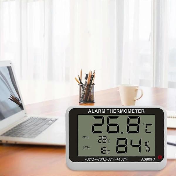 Termometer Hygrometer LCD Display Digital Måler Høj/Lav Temperatur Alarm