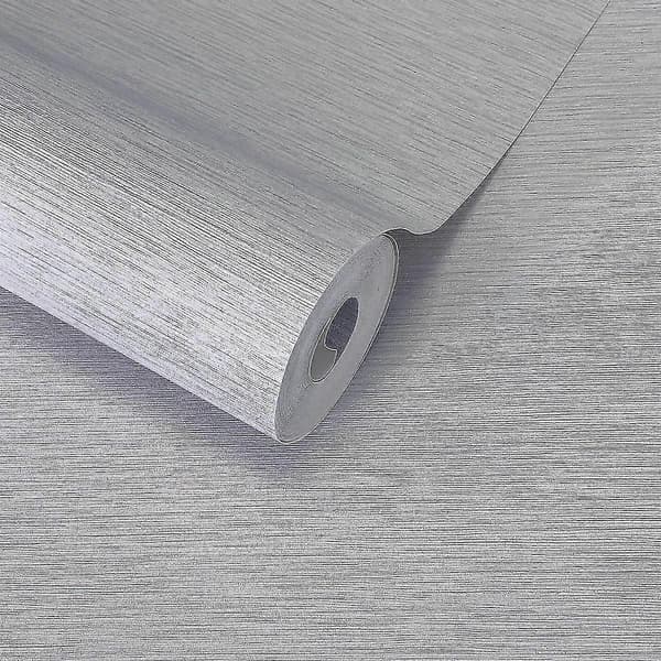 Roma Linjär Textur Tungvikt Vinyltapet Gray
