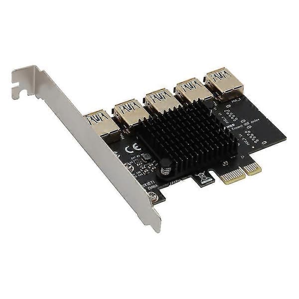 Pci-E Riser -kortti 1–5 GPU-laajennuskortti USB 3.0 GPU-sovitin 16x-paikat