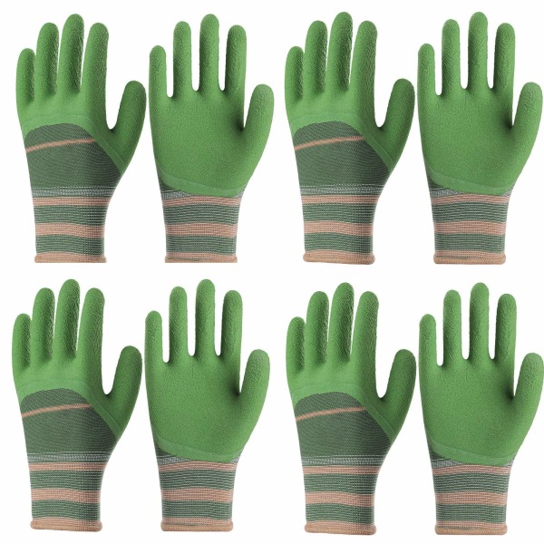 4 par MULTI-PURPOSE HANSKER Hagehansker for menn og kvinner (grønn)