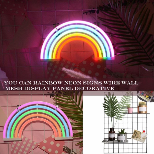 Rainbow LED Neonkyltit Taide Värikäs neonlamppu Yövalot Sisäseinäkoristeet Kotijuhliin Ystävänpäivä Lahjat Makuuhuoneen sisustus