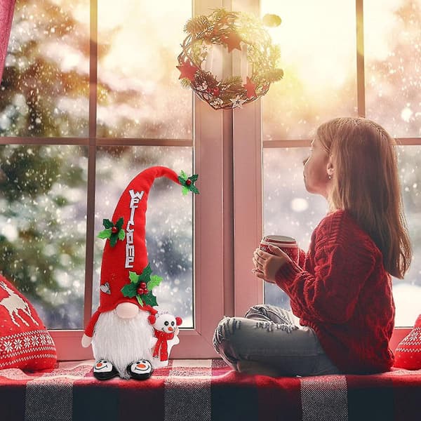 Julepynt Nisser Julepynt - Håndlavet Jule Nisse Tomte Med Lys